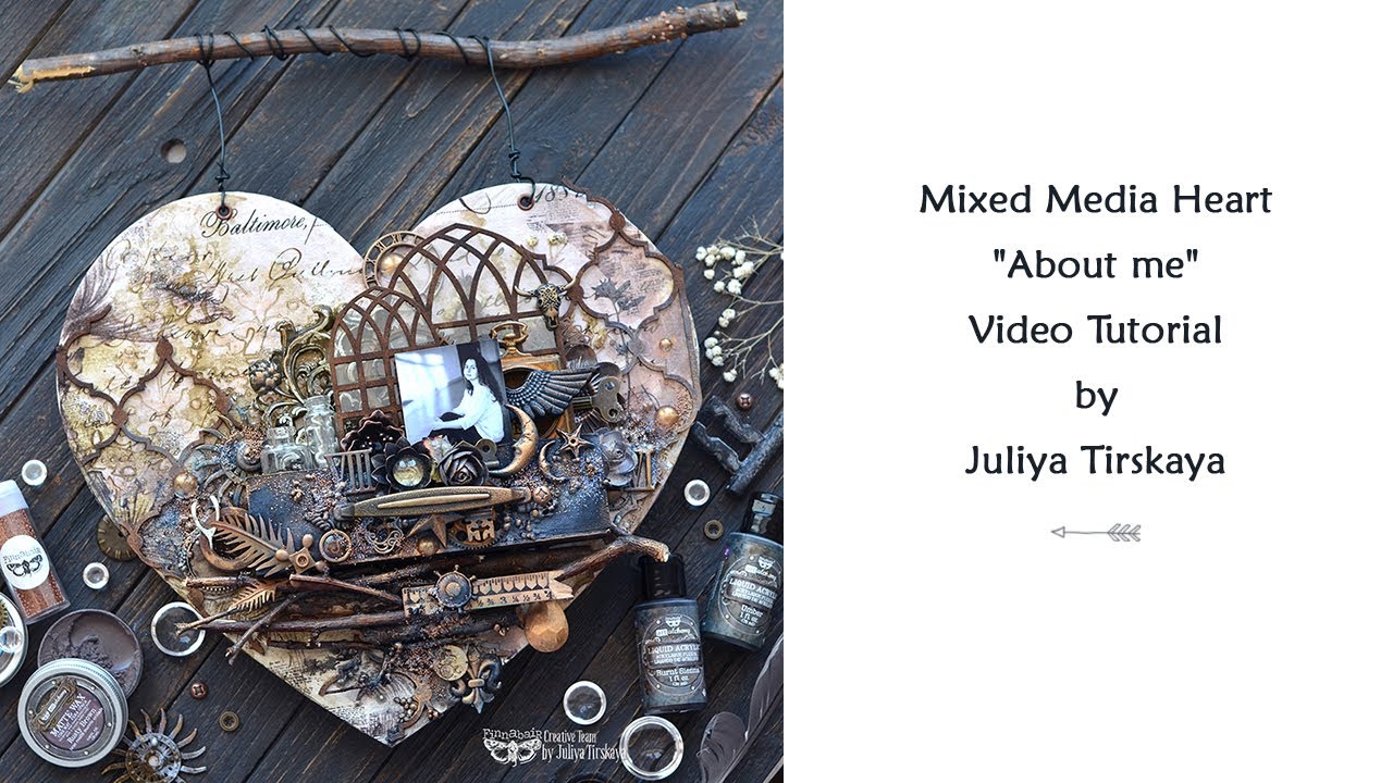 Alter Heart with new Tissue paper and Matte Wax Finnabair by Juliya Tirskaya