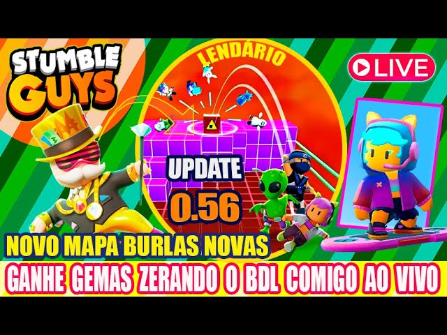 🔴STUMBLE GUYS LIVE: JOGANDO BLOCK DASH LENDARIO COM OS INSCRITOS AO VIVO  BORA ZERAR JUNTOS? #aovivo 