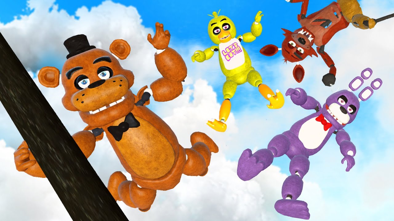 FNAF Animatronics Ragdoll Jumps & Falls (GMOD) Part 2 - YouTube
