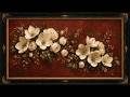 Boston Brick Hellebore Glow Floral Frame | 1 Hour 4K OLED TV Art | No Sound