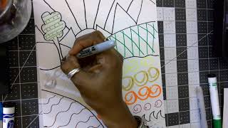 3rd grade landscape line project