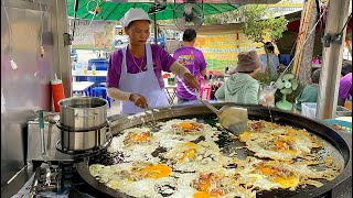 Hard Working Chef! Cooks The Best Seafood Omelette for 500 Peaople a Day | Thai Street Food