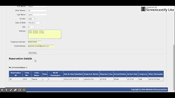 online train  reservation system php project