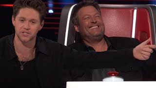 Niall Horan IMITATES Blake Shelton as They Banter on The Voice