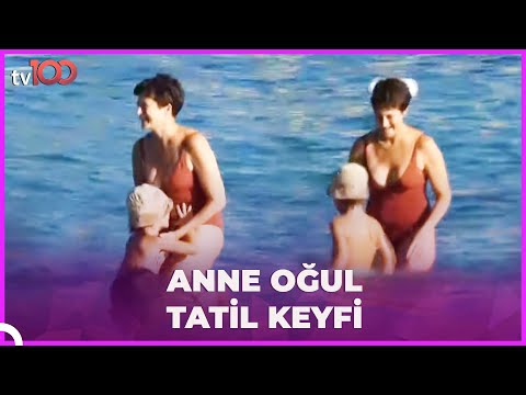 Kanseri yenen Canan Ergüder'in oğluyla deniz keyfi