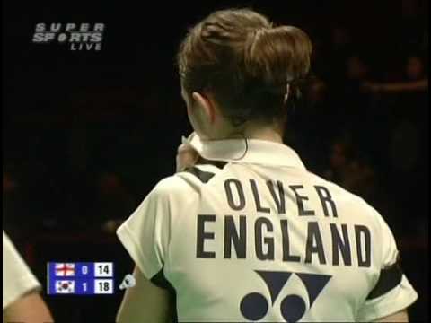 2010 All England Badminton Mixed Doubles Quarter Finals Anthony Clark Heather Olver vs LeeY ong Dae Lee Hyo Jung 5