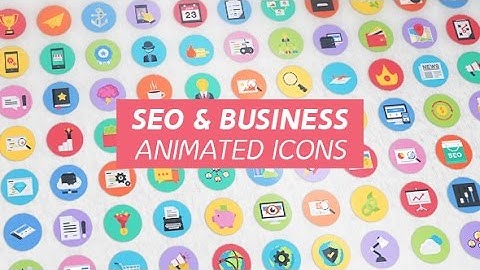 100 Seo & Business Modern Flat Animated Icons - After effects project file
