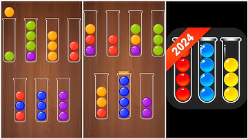 Ball Sort Color Woody Gameplay 9 , Android Games ios Walkthrough Simulator Think Brain Puzzle