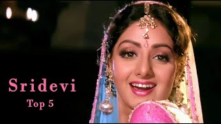 Sridevi | Top 5 Songs -Vol. 5 | Sridevi Songs | Mega Bollywood | श्रीदेवी के सुपरहिट गाने