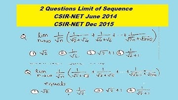 Sequence and series csir net|csir net june 2014|csir net dec 2015 real analysis|R mapari