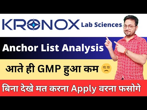 Kronox Lab IPO Anchor List कैसा है? 