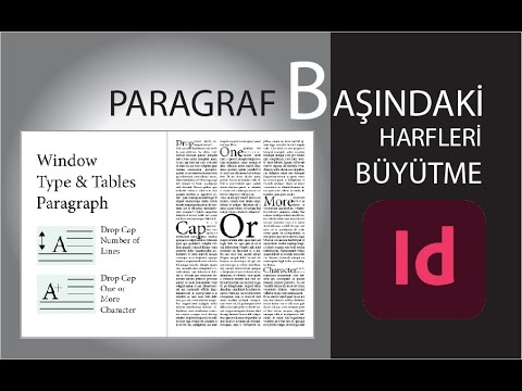 Video: InDesign'da ilk harfi büyük nasıl yaparsınız?