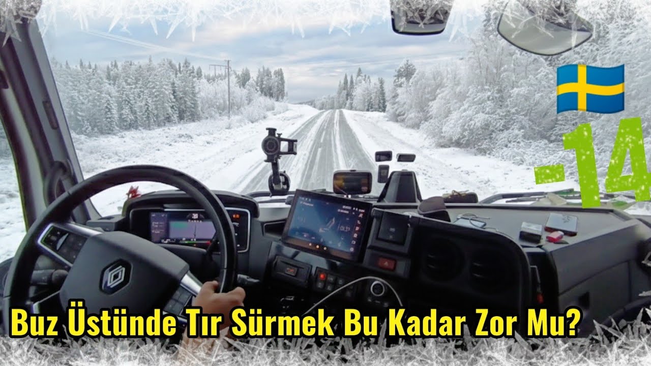 İSVEÇ'TE YOLLAR DONDU! |  - 14 Derecede Yük Topladık! 