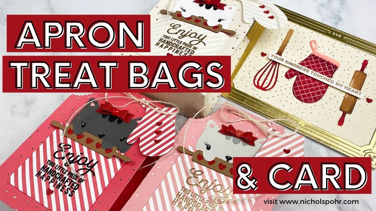 Handmade Hearts & Things | Apron Treat Bags & Card (Mama Elephant)