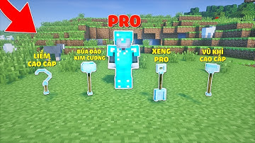 CHẾ TẠO VŨ KHÍ CỦA PRO VÀ DỤNG CỤ SINH TỒN CAO CẤP BẰNG KIM CƯƠNG TRONG MCPE | Thử Thách SlenderMan