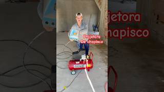 Máquina de chapisco com um super compressor, #dicas #obras #conatrução #pedreiro #dica