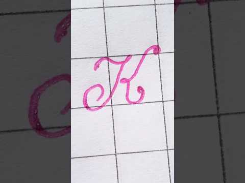 K letter amazing glitter pen writing|#calligraphy #glitter #writing #shorts