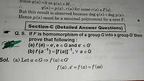 2016 M.sc Mathematics , M.A. Mathematics previous year paper // advanced abstract algebra