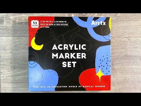 What are these markers made of? Arrtx 32 Acrylic dual brush marker review  