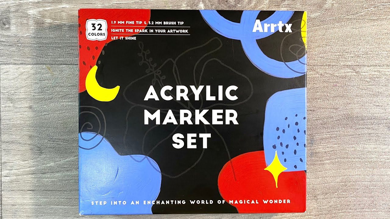 Better Than Posca Pens??? 🤔 Arrtx Acrylic Marker Set Review - No Pump Paint  Pens 