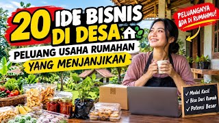 20 IDE BISNIS DI DESA | MODAL KECIL UNTUK USAHA DIRUMAH YANG MENJANJIKAN