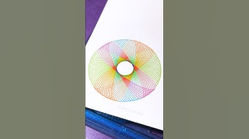 #51 Geometric Spirograph Line Drawing Rainbow🌈