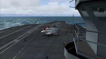 FSX T-45C Goshawk Carrier Landing near San Francisco [HD]