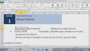 Software contable ContaPyme - ContaExcel Add In - Reseña histórica de las hojas electrónicas