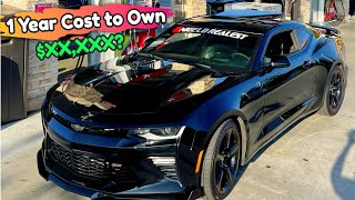 My ONE YEAR Cost to Own a Camaro SS Car Payment Insurance Gas Maintenance