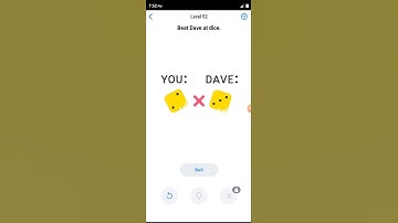 Easy game level 52 Beat Dave at dice walkthrough