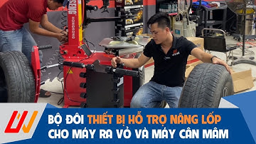 Bộ đôi thiết bị hỗ trợ nâng hạ lốp xe cho máy ra vỏ và máy cân mâm