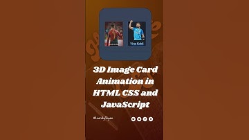 3D Image Card Animation in HTML CSS and JS #html #coding