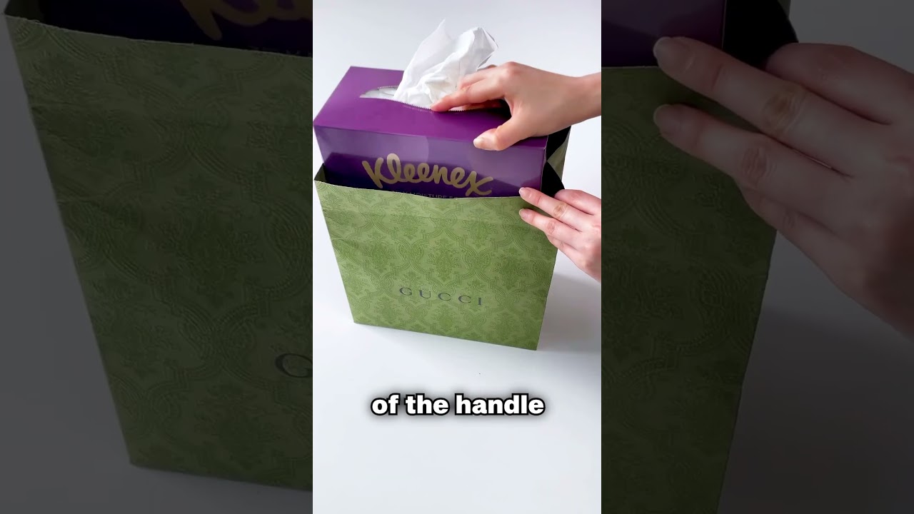 Build Designer tissue boxes out of your shopping bags! #Gucci 