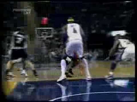 Stromile Swift blocks Bruce Bowen