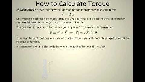 22. Calculating Torque