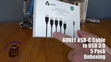 AUKEY USB C Cable to USB 3.0 5 Pack Unboxing