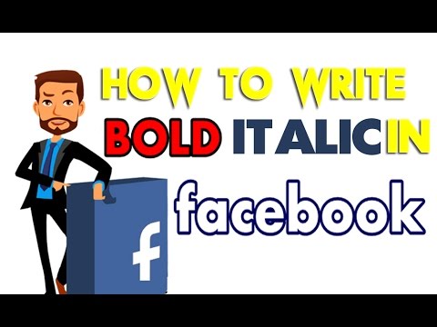 How to use Bold, Italic, Underline Text in Facebook
