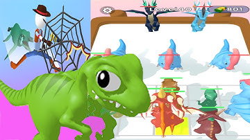 Monster Catch Run: Funny Gameplay (iOS,Android)-  LV 35+42 Super Frame Dinosaur Boss Battle