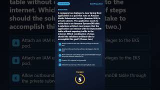 A company has deployed a Java Spring Boot application as a pod that runs... | AWS SAA-C03 #Shorts