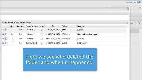 Recover Deleted Cognos Content