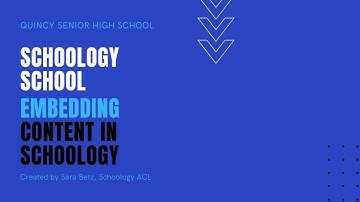 Embedding Content in Schoology