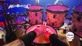This is what a heavy metal drummer sees 🎃 Dani Löble - Drummer of Helloween #helloween #drums #drum