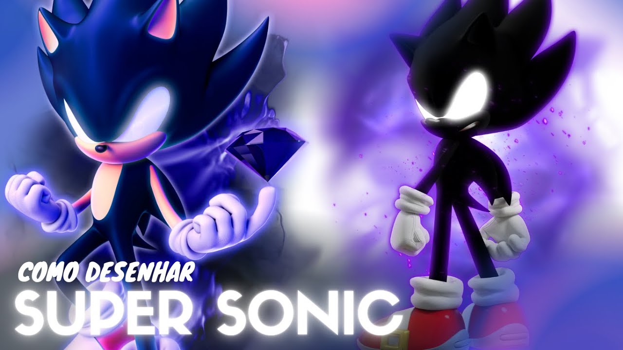 Como DESENHAR o DARK SUPER SONIC - Como DIBUJAR a DARK SUPER SONIC