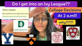 Ivy League COLLEGE DECISION REACTIONS 2021! (at 2 am) Getting into my dream college 😭✨