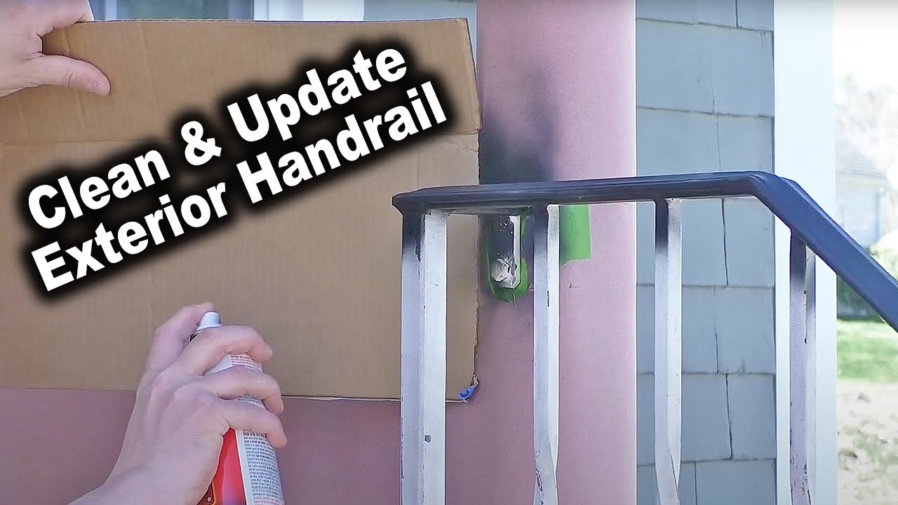 How To Restain Railing Repainting a Rusty Metal Railing (The Short Version) - YouTube