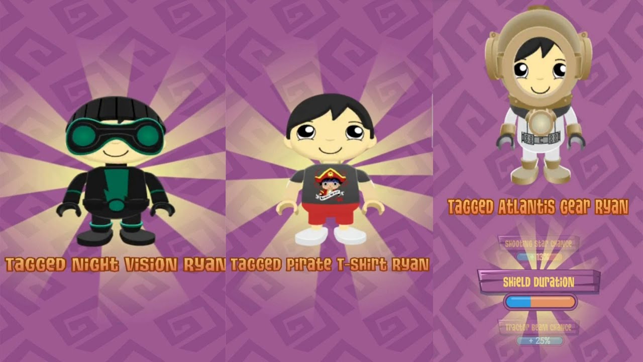 TAG WITH RYAN TRACK STAR VS SANTA VS DARK SEAS VS BUILDER VS REINDEER RYAN UNLOCK SUPER REVERSE GAME