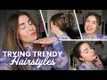 7 SPRING 2021 HAIRSTYLE IDEAS FOR LONG HAIR / ATTEMPTING TRENDY 2021 HAIRSTYLES / A FAIL...