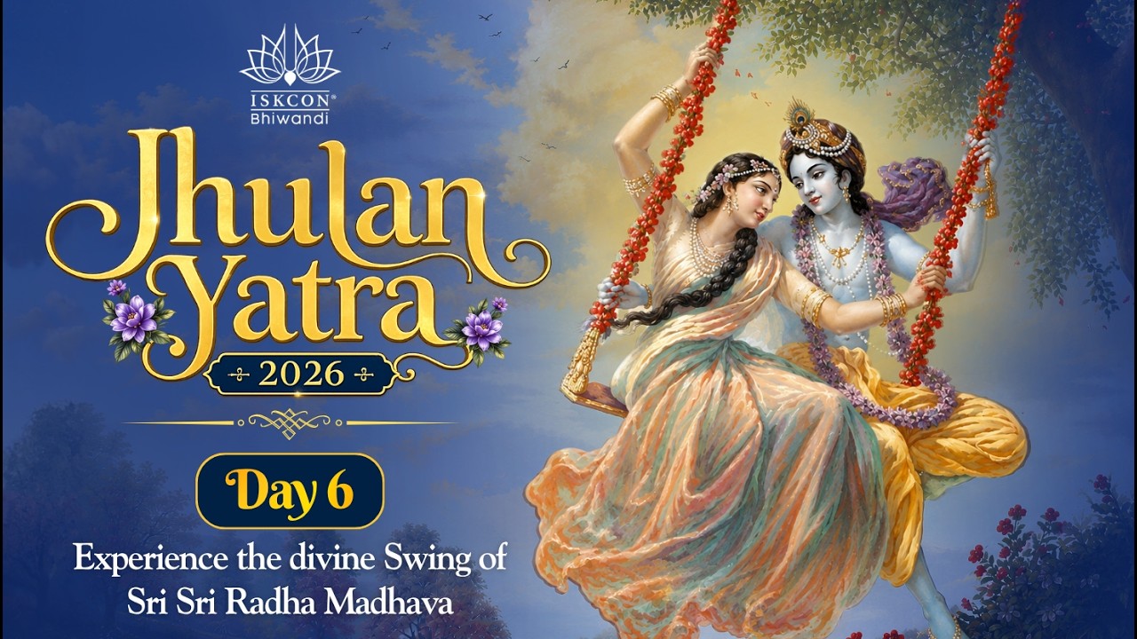 Jhulan Yatra 2026 Day 6 | Divine Swing Darshan of Sri Sri Radha Madhava | ISKCON Bhiwandi