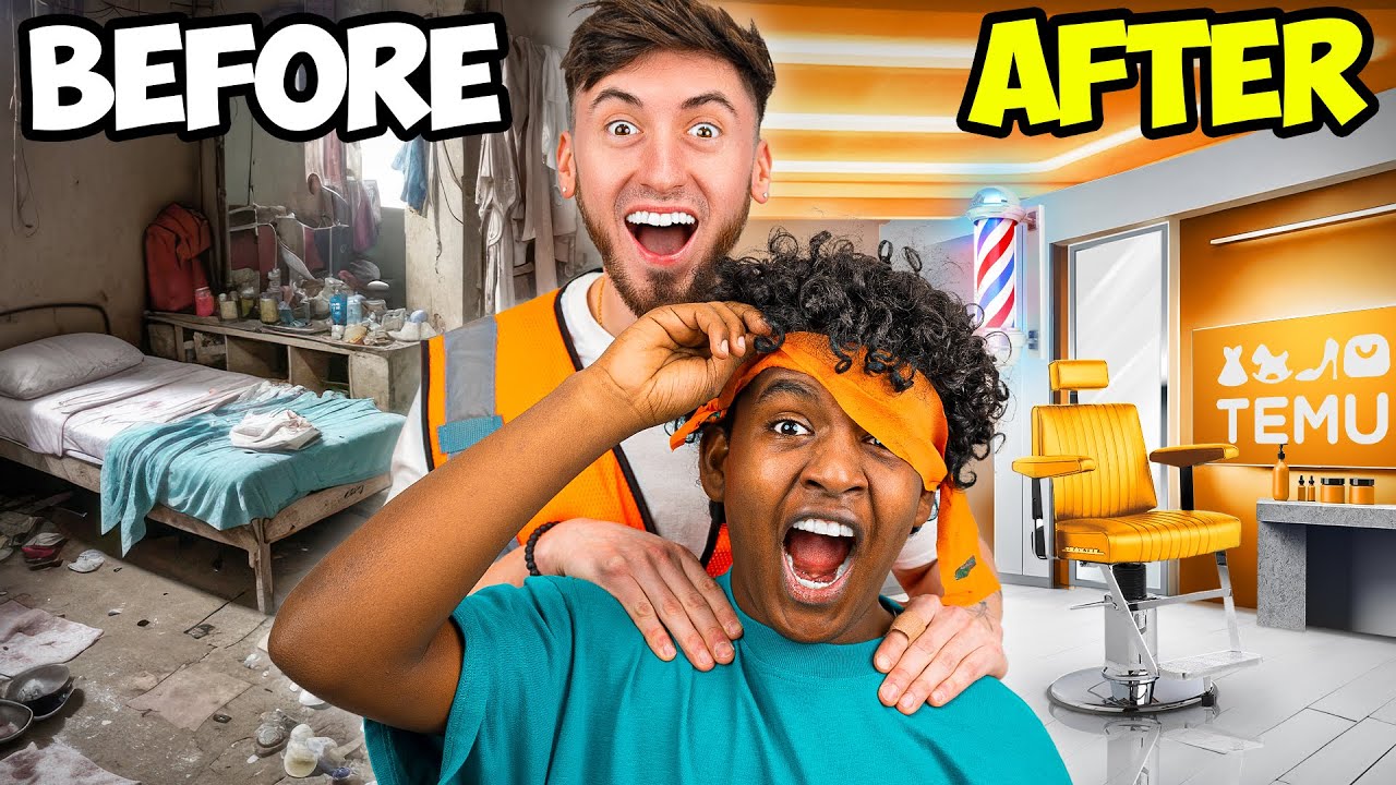 I Surprised a Fan with a TEMU Barbershop