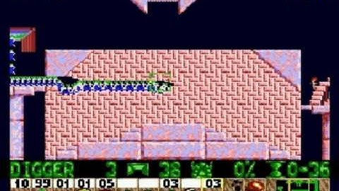 Lemmings Genesis/Mega Drive Walkthrough: Mayhem Level 27